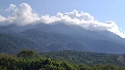 Der Fengari vom Strand bei Therma aus