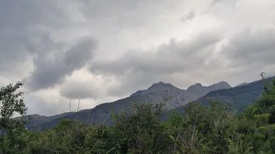 Der Fengari vom Strand bei Therma aus