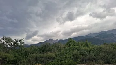 Der Fengari vom Strand bei Therma aus